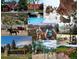 Montage of community features: homes, deer, horse, pool, gym, playground, bikers, and scenery at 8140 S Storm King Peak, Littleton, CO 80127