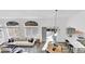 Well lit spacious living area, flowing into the kitchen and dining room, offers lots of natural light and modern accents at 275 S Pembrook St, Castle Rock, CO 80104