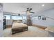 Well-lit bedroom with unique bed, brick wall and sports memorabilia at 3410 Pecos St, Denver, CO 80211