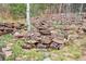 Backyard water feature with stones and boulders provides a calming escape at 13314 Spruce Creek Cir, Larkspur, CO 80118