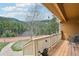 Inviting outdoor deck offering scenic mountain views, perfect for relaxing or entertaining at 13314 Spruce Creek Cir, Larkspur, CO 80118