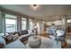 Open-concept living room showcasing lots of natural light and an open view to the kitchen at 21682 E Stroll Ave, Parker, CO 80138