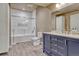 Elegant bathroom with stylish vanity, modern fixtures, and a relaxing ambiance at 6957 Black Forest Dr, Elizabeth, CO 80107