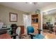 Home office with natural light, wooden floors, and neutral walls at 6043 S Cody Way, Littleton, CO 80123