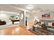 Finished basement with a pool table, living area, and stylish decor at 8645 Coors St, Arvada, CO 80005