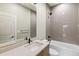 Bathroom with single vanity and tiled shower/tub combo at 3220 W 20Th Ave # 1, Denver, CO 80211