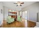 Open concept living room featuring bright stylish furniture and access to outdoor patio at 1057 W Century Dr # 112, Louisville, CO 80027