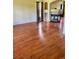 Spacious living room with hardwood floors and a modern fireplace at 1368 Royal Troon Dr, Castle Rock, CO 80104