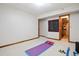 Versatile basement area with an exercise mat and ample open space at 18971 Shadowood Dr, Monument, CO 80132