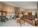 Inviting living room with plush seating and a view to the kitchen at 31028 Big Bear Dr, Evergreen, CO 80439