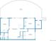 Basement floorplan showcasing multiple bedrooms, bathroom, recreation room, shed, and outdoor patio at 24 Pine Valley Rd, Evergreen, CO 80439