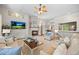 Inviting living room with a fireplace, built-in shelving, and comfortable seating at 1051 Bramblewood Dr, Castle Pines, CO 80108