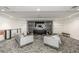 Contemporary living room with stylish sofas, patterned rug, and modern decor at 1700 Bassett St # 1014, Denver, CO 80202