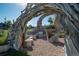 Rustic natural wood design of the Bennett arboretum in a green space at 45016 Sunflower Ln, Bennett, CO 80102