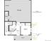Home's second floor plan, featuring a garage, bedroom 2, bath 2, and porch at 45016 Sunflower Ln, Bennett, CO 80102