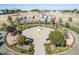 Aerial shot of the Veterans Memorial, a symbol of honor and reflection in a beautiful landscape at 45016 Sunflower Ln, Bennett, CO 80102