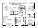 This detailed floor plan reveals the dimensions and layout of the home's main floor, including the kitchen and bedrooms at 6882 Moore St, Arvada, CO 80004