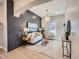 Spacious living room featuring a neutral color palette, modern furniture, and a statement wall at 3120 N Race St, Denver, CO 80205