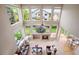 Bright, open living room featuring a fireplace, tall windows and vaulted ceilings for natural light at 13078 Monaco Way, Thornton, CO 80602