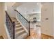 Hardwood foyer view of kitchen and stairs at 19753 E 54Th Ave, Denver, CO 80249
