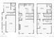 Floorplans for level one, two, and three for layout of the property at 2162 S Ash St, Denver, CO 80222