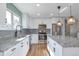 Bright kitchen with stainless steel appliances, granite countertops, an island, and sleek white cabinetry at 11886 W 107Th Ave, Westminster, CO 80021