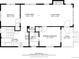 Detailed floor plan showcasing layout of the living room, bedrooms, kitchen, dining area, and bathrooms at 2644 N Glencoe St, Denver, CO 80207