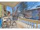 Balcony with furniture overlooking a courtyard at 2800 Kalmia Ave # B209, Boulder, CO 80301