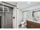 Modern bathroom with a walk-in shower at 7076 S Newland St, Littleton, CO 80128