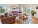 Cozy living room featuring hardwood floors, comfortable seating, and natural light at 6701 W Yale Ave, Lakewood, CO 80227