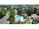 Community pool and gazebo with surrounding landscaping and homes visible at 12919 W Burgundy Dr, Littleton, CO 80127