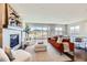 Stylish living room boasts a fireplace, modern furniture, and large windows at 5134 Cupule Trl, Castle Rock, CO 80104