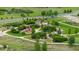 Aerial view of the park featuring playground, picnic shelter, and walking paths at 4025 Trail Stone Cir, Castle Rock, CO 80108