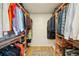 Walk-in closet with wood shelving, a rug, and a window view at 841 Beech St, Golden, CO 80401