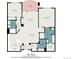 Detailed floor plan showcasing layout, dimensions, and placement of rooms at 7865 Vallagio Ln # 308, Englewood, CO 80112