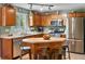 Well-equipped kitchen featuring an island with seating, modern appliances, and great lighting at 21351 E Williamette Pl, Centennial, CO 80015