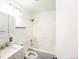 Classic bathroom with sink, vanity, toilet, and shower with bathtub at 2205 S King St, Denver, CO 80219