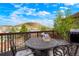 Enjoy outdoor dining on this spacious deck with views of the surrounding landscape at 737 Novick Ct, Castle Rock, CO 80109