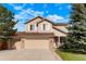 Charming two-story home with a three-car garage, landscaped yard, and traditional architectural details at 737 Novick Ct, Castle Rock, CO 80109