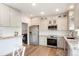 Well-appointed kitchen with stainless steel appliances, white cabinets, and granite countertops at 737 Novick Ct, Castle Rock, CO 80109