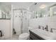 Clean bathroom with shower and single vanity at 1020 15Th St # 42C, Denver, CO 80202