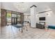 Bright lobby with stone accents, tile floors, modern lighting, seating, and glass entrance at 1020 15Th St # 42C, Denver, CO 80202