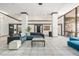 Spacious lobby area with modern seating and stone fireplace at 1020 15Th St # 42C, Denver, CO 80202