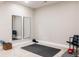 Finished basement exercise room with mirrors and mats at 10270 E 62Nd Pl, Denver, CO 80238