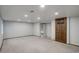 Finished basement space with carpeting, closet, and recessed lighting at 7877 W 110Th Dr, Westminster, CO 80021