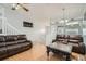 Open concept living room with hardwood floors at 5987 S Pierson St, Littleton, CO 80127