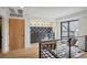 Modern wet bar with a wine cooler and access to a rooftop deck at 1838 Pearl # C, Boulder, CO 80302