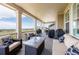 Cozy outdoor living space with comfortable seating and stunning views at 8761 S Wenatchee Ct, Aurora, CO 80016