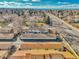 Aerial view of the complex shows the well-maintained property and surrounding area at 3502 S Kittredge St # C, Aurora, CO 80013