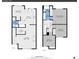 Floorplan features first level with living room, dining area and bath, and second level with bedrooms and two baths at 3502 S Kittredge St # C, Aurora, CO 80013